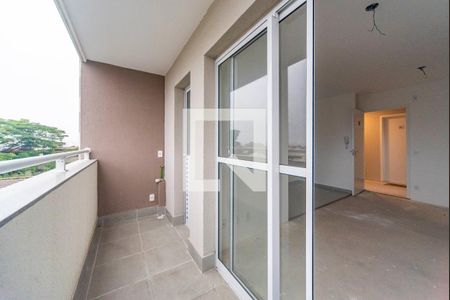 Varanda da Sala de apartamento à venda com 2 quartos, 46m² em Vila Curuçá, Santo André