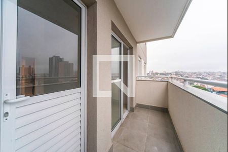 Varanda da Sala de apartamento à venda com 2 quartos, 46m² em Vila Curuçá, Santo André