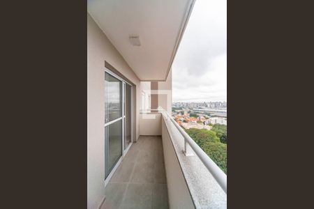 Varanda da Sala de apartamento à venda com 2 quartos, 46m² em Vila Curuçá, Santo André