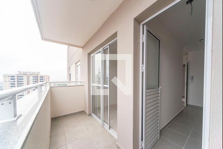 Varanda da Sala de apartamento à venda com 2 quartos, 46m² em Vila Curuçá, Santo André