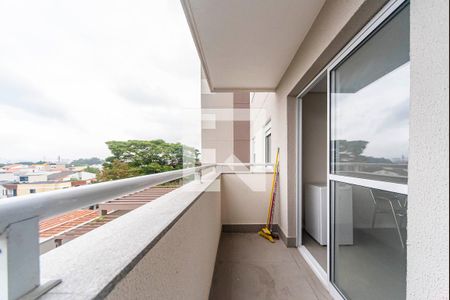 Varanda da Sala de apartamento à venda com 2 quartos, 46m² em Vila Curuçá, Santo André