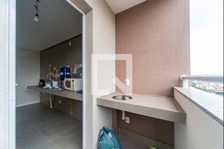 Varanda da Sala de apartamento à venda com 2 quartos, 46m² em Vila Curuçá, Santo André