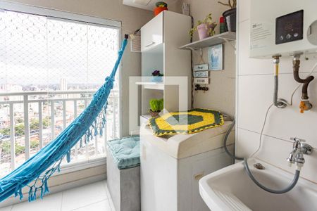 Varanda da sala  de apartamento à venda com 2 quartos, 45m² em Centro, Diadema