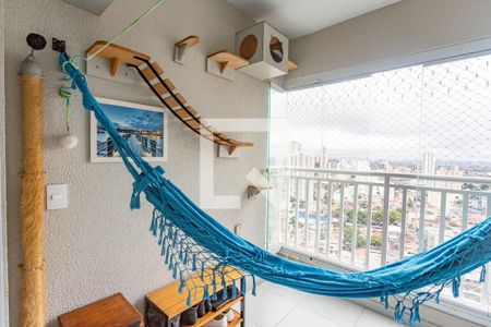 Varanda da sala  de apartamento à venda com 2 quartos, 45m² em Centro, Diadema