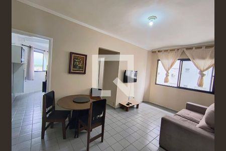 Sala de apartamento para alugar com 1 quarto, 70m² em Guilhermina, Praia Grande