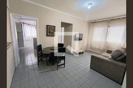 Sala de apartamento para alugar com 1 quarto, 70m² em Guilhermina, Praia Grande