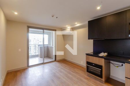 Sala e Cozinha de apartamento para alugar com 1 quarto, 44m² em Indianópolis, São Paulo
