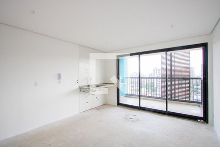 Sala/Quarto/Cozinha de apartamento à venda com 1 quarto, 30m² em Jardim, Santo André