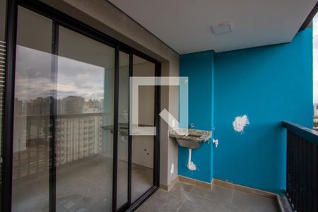 Varanda/Área de serviço de apartamento à venda com 1 quarto, 30m² em Jardim, Santo André