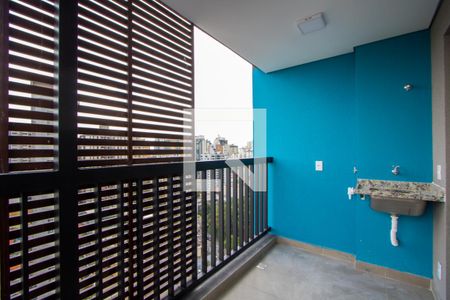 Varanda/Área de serviço de apartamento à venda com 1 quarto, 30m² em Jardim, Santo André