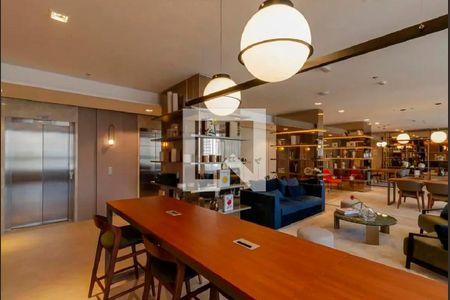 Área comum - Salão de festas de apartamento para alugar com 1 quarto, 35m² em Indianópolis, São Paulo