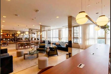 Área comum - Salão de festas de apartamento para alugar com 1 quarto, 35m² em Indianópolis, São Paulo
