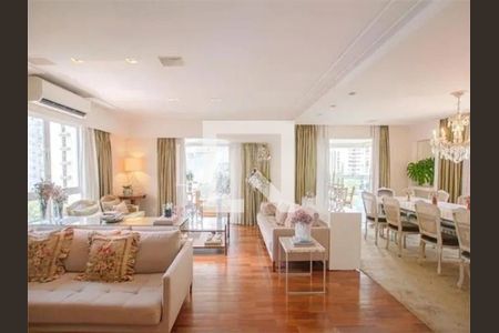 Sala de apartamento para alugar com 4 quartos, 214m² em Indianópolis, São Paulo