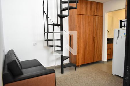 Sala/Cozinha de apartamento para alugar com 1 quarto, 60m² em Mirandópolis, São Paulo