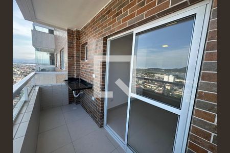 Varanda da Sala de apartamento para alugar com 2 quartos, 57m² em Parque Bitaru, São Vicente