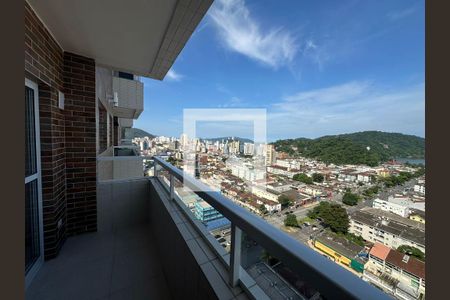 Varanda da Sala de apartamento para alugar com 2 quartos, 57m² em Parque Bitaru, São Vicente