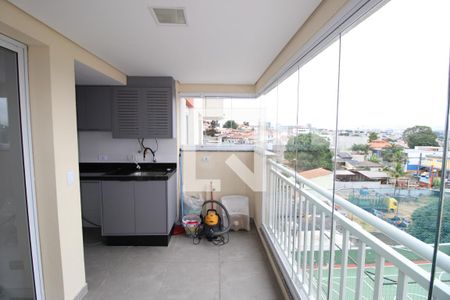 Sala / Cozinha - Varanda de apartamento para alugar com 2 quartos, 60m² em Vila Jacuí, São Paulo