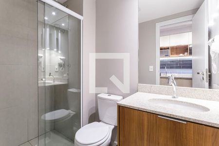 Banheiro de kitnet/studio à venda com 1 quarto, 25m² em Vila Nova Conceição, São Paulo