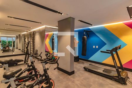 Área comum - Academia de apartamento para alugar com 1 quarto, 24m² em Vila da Saúde, São Paulo