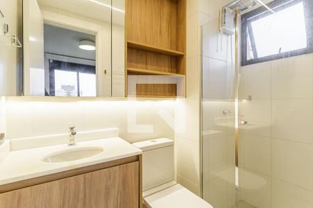 Banheiro da Suíte de apartamento para alugar com 1 quarto, 26m² em Vila Olímpia, São Paulo