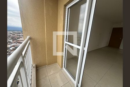 Varanda da Sala de apartamento para alugar com 2 quartos, 46m² em Parque Sao Vicente, São Vicente