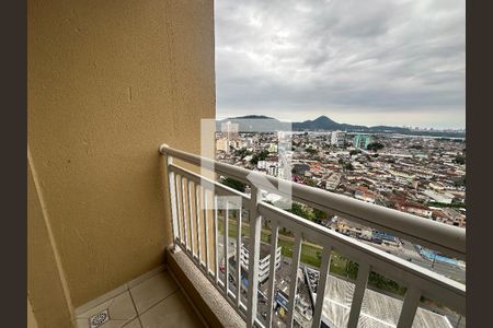 Varanda da Sala de apartamento para alugar com 2 quartos, 46m² em Parque Sao Vicente, São Vicente