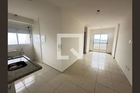 Cozinha de apartamento para alugar com 2 quartos, 46m² em Parque Sao Vicente, São Vicente