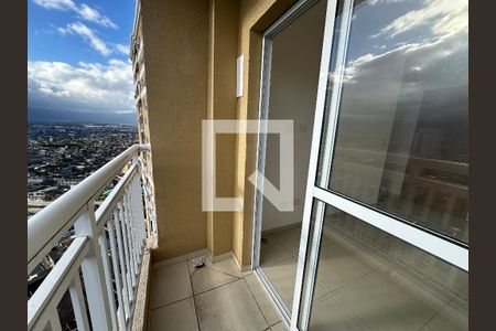 Varanda da Sala de apartamento para alugar com 2 quartos, 46m² em Parque Sao Vicente, São Vicente