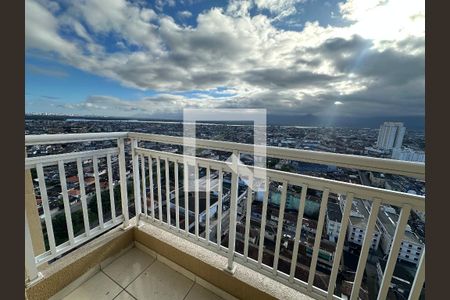 Varanda da Sala de apartamento para alugar com 2 quartos, 46m² em Parque Sao Vicente, São Vicente