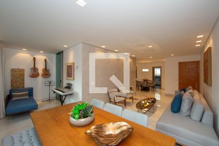 SALA de apartamento à venda com 4 quartos, 138m² em Santo Agostinho, Belo Horizonte