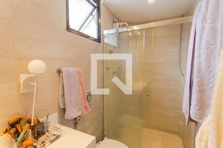 Banheiro da Suíte de apartamento à venda com 4 quartos, 150m² em Anchieta, Belo Horizonte