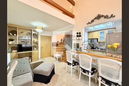 Sala  de apartamento à venda com 1 quarto, 48m² em Brooklin, São Paulo