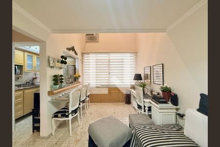Sala  de apartamento à venda com 1 quarto, 48m² em Brooklin, São Paulo