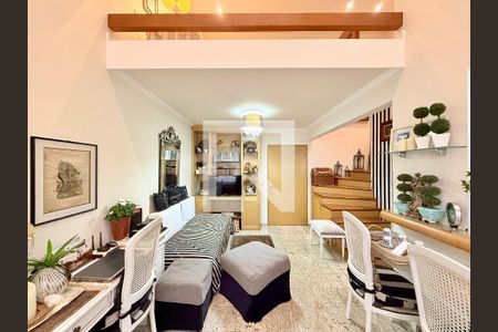 Sala  de apartamento à venda com 1 quarto, 48m² em Brooklin, São Paulo