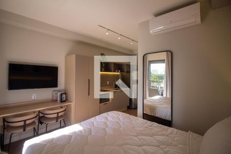 Sala / Quarto - Studio de kitnet/studio para alugar com 1 quarto, 27m² em Campo Belo, São Paulo