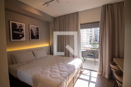 Sala / Quarto - Studio de kitnet/studio para alugar com 1 quarto, 27m² em Campo Belo, São Paulo