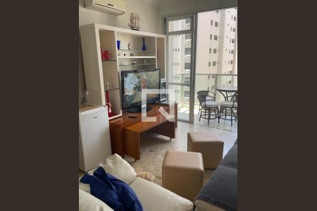 Sala de apartamento para alugar com 3 quartos, 100m² em Barra Funda, Guarujá