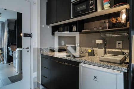 Cozinha de apartamento à venda com 1 quarto, 18m² em Bela Vista, São Paulo