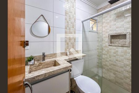 Banheiro  de apartamento à venda com 2 quartos, 113m² em Vila Lucinda, Santo André