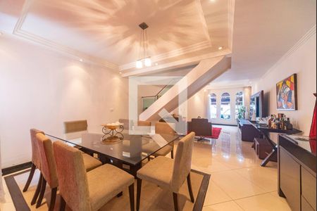 Sala de Jantar de casa à venda com 3 quartos, 270m² em Vila Scarpelli, Santo André