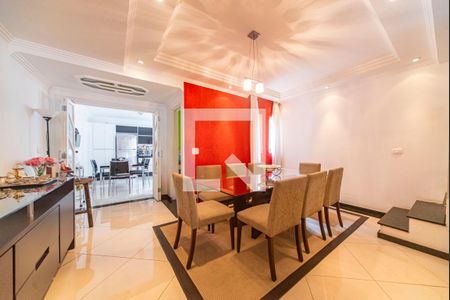 Sala de Jantar de casa à venda com 3 quartos, 270m² em Vila Scarpelli, Santo André