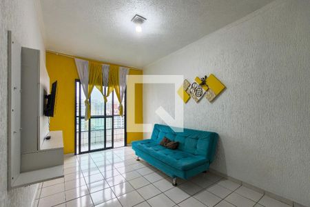 Sala de apartamento para alugar com 1 quarto, 55m² em Cidade Ocian, Praia Grande