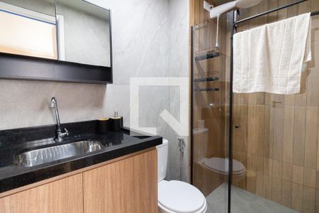 Banheiro de apartamento para alugar com 1 quarto, 24m² em Vila Butantã, São Paulo
