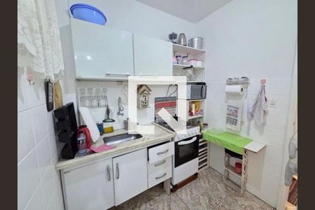 Cozinha de apartamento para alugar com 1 quarto, 42m² em Aviação, Praia Grande