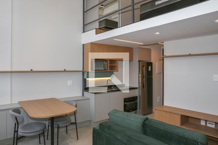 Sala e Cozinha de kitnet/studio para alugar com 1 quarto, 45m² em Perdizes, São Paulo