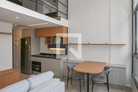 Sala e Cozinha de kitnet/studio para alugar com 1 quarto, 45m² em Perdizes, São Paulo