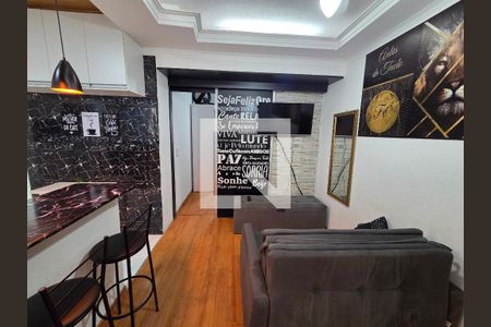 Sala de apartamento para alugar com 1 quarto, 66m² em Vila Tupi, Praia Grande