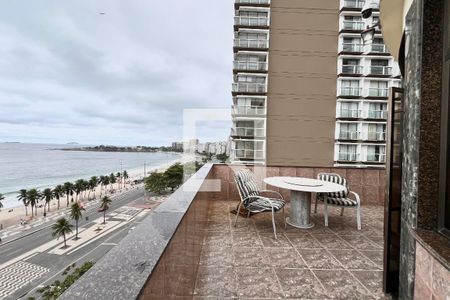 Varanda da sala  de apartamento para alugar com 3 quartos, 200m² em Copacabana, Rio de Janeiro