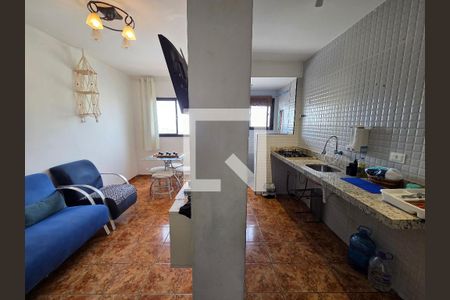 Sala de apartamento para alugar com 1 quarto, 45m² em Cidade Ocian, Praia Grande