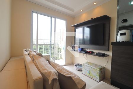 Sala de apartamento à venda com 2 quartos, 54m² em Vila Alzira, Santo André